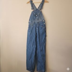 Vintage Revolt Denim Overalls Carpenter Jeans Medium Wash 90s Baggy Size S